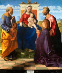 Madonna and Child Enthroned with Saints Peter and Paul and a Donor
