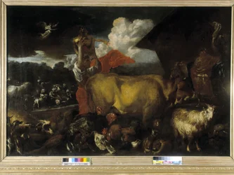 The entrance of the animals into the ark