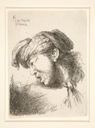 A Man without Beard, Seen in Profile and Turned to Right. His Mouth is Open as if to Cry Out, from the Series Les Petites Tetes