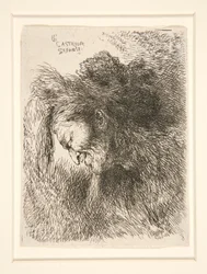 Figure Wearing a Fur Cap, Facing Left, from the Series Small Studies of Heads