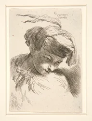 Figure with Their Head Leaning Against Their Shoulder, from the Series Small Studies of Heads