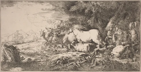 The Animals Going toward the Ark