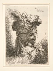 Young Man without a Beard, Seen in 3/4 View, Turned to Right, Looking Down, from the Series Les petites tetes