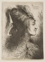 Young Man Wearing a Plumed Turban, Facing Right