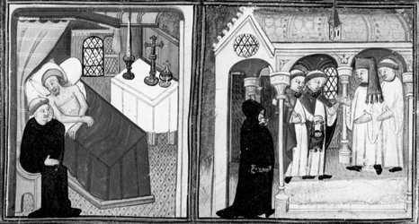 Decameron, The Confession of Dying Ciappelletto; The Faithful are Invited to Devotion. First Day, Story 1