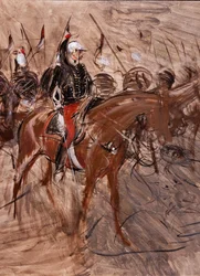 Dragoons on horseback