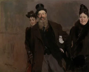 John Lewis Brown with Wife and Daughter, 1890