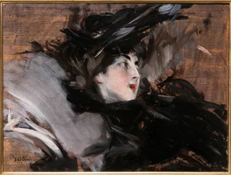 Lady wearing a Bonnet