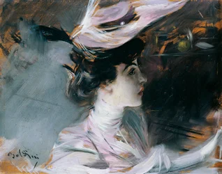 Portrait of Lina Cavalieri with new hat