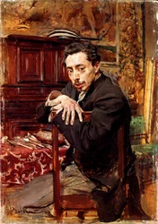 Portrait of the painter Joaquin Araujo Ruano. Painting by Giovanni Boldini circa 1889