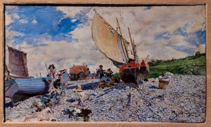 The Beach at Etretat