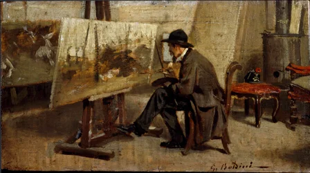 The Painter Giovanni Fattori in His Workshop (attributed to Giovanni Boldini, 1863-1869)