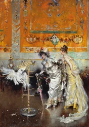 Women with Parrot