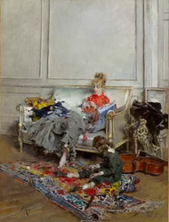 Young Woman Crocheting