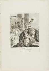 Christ Consoles the Weeping Women, plate eight from Stations of the Cross