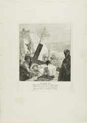 Christ Falls Beneath the Cross for the Third Time, plate nine from Stations of the Cross