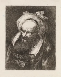 Elderly Man with a Turban, from the Collection of Heads