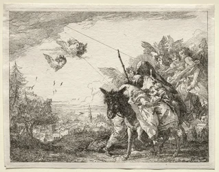 Flight into Egypt: Joseph Pausing to Gaze at the Infant Christ