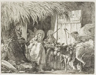 Joseph and Mary Seeking Shelter, plate five from The Flight into Egypt