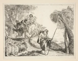 Joseph with the Virgin and Child, from the series Idee pittoresche sopra la fuga in Egitto (Flight into Egypt)