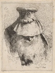 Old Man with a Large Hat, from the Raccolta di Teste (Collection of Heads)