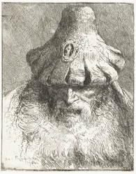 Old Man with Conical Hat with Cut Edge (Collection of Heads)