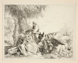 Rest during the Flight into Egypt, from the series Idee pittoresche sopra la fuga in Egitto