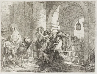 The Holy Family Arriving at a City Gate, plate 27 from The Flight into Egypt