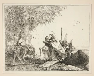 The Holy Family Disembarking, from the Series Idee Pittoresche Sopra la Fuga in Egitto (Flight into Egypt)