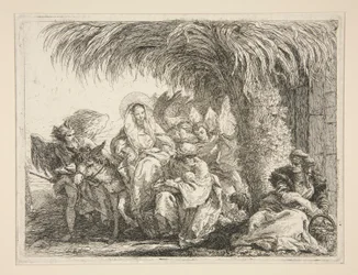 The Holy Family under a Palm Tree, from the series Picturesque Ideas on the Flight into Egypt