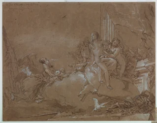 Time (Chronos) Entrusting Cupid to Venus