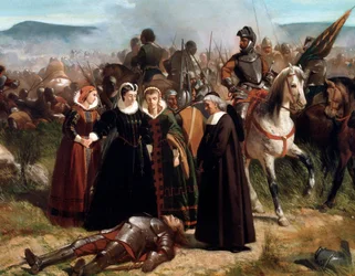 Mary Queen of Scots, at the Battle of Langside, fought on 13 May 1568 (detail)