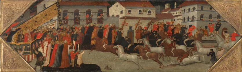 Panel from a Cassone: The Race of the Palio in the Streets of Florence