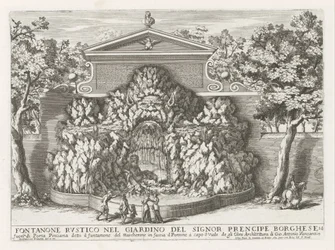 Fountain in the Villa Borghese in Rome
