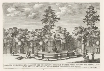 Fountain of Narcissus in the Villa Borghese in Rome