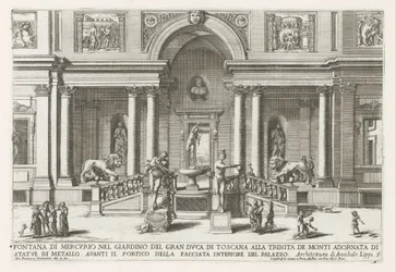 Loggia and Garden of the Villa Medici in Rome