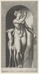 Plate 12: Diana Standing in a Niche, Twisting to Her Left and Pulling an Arrow