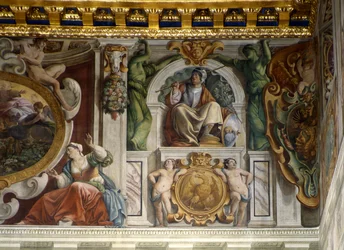 (detail) from the Palace Hall fresco, Quirinal Palace, Rome