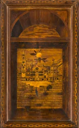 Lignaean Canonical Choir, Inlaid by Giovanni Maria Platina (1484), Superior Stall, Piazza del Duomo di Cremona