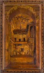 Lignaean Canonical Choir, Inlaid by Giovanni Maria Platina 1484, Superior Stall