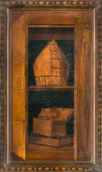 Lignaean Canonical Choir, Inlaid by Giovanni Maria Platina 1484, Superior Stall