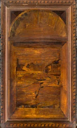 Lignaean Canonical Choir, Inlaid by Giovanni Maria Platina 1484, Superior Stall