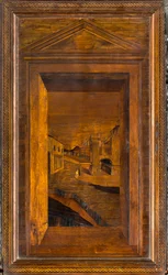 Lignaean Canonical Choir, Inlaid by Giovanni Maria Platina (1484), Upper Stall