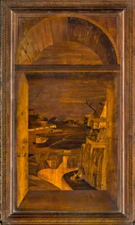 Lignaean Canonical Choir, Inlaid by Giovanni Maria Platina (1484), Upper Stall