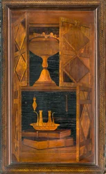 Lignaean Canonical Choir, Inlaid by Giovanni Maria Platina (1484), Upper Stall