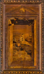 Lignaean Canonical Choir, Inlaid by Giovanni Maria Platina (1484), Superior Stall