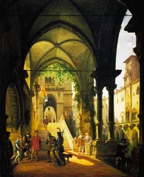 Louis XI at Barolo Castle by Giovanni Migliara