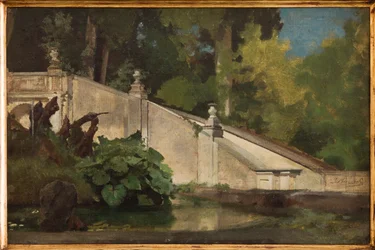 Staircase with Pond
