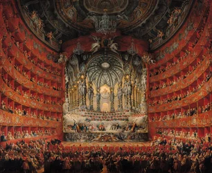 Concert given by Cardinal de La Rochefoucauld at the Argentina Theatre in Rome, on the Marriage of Louis the Dauphin, son of Louis XV, to Marie-Josephe of Saxony, 1747
