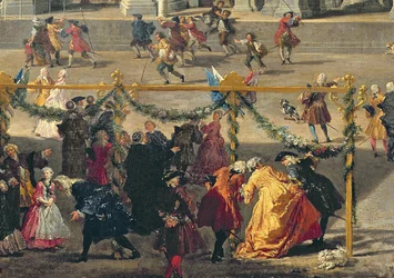 Preparation for the Firework Display Held at Piazza Navona, Rome, to Celebrate the Birth of the Dauphin, 1729 (detail)